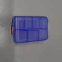 NEW Foldable & Double Protection Portable Weekly Pill Organizer 2 Times A Day with Etched Labels, AM PM 7 Day Week Medicine Box, Daily Travel Pill Case Dispenser for Vitamin, Supplement - Clear Blue