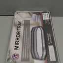 Decorative Mirrored Vanity Tray with Metal - Rectangular, Black for Dresser, Bedroom, Bathroom or Living Room