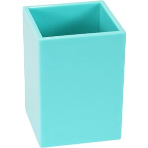 Koqye Pen Holder Teal Pencil Holder Cup Desk Organizer Decorative Acrylic Makeup Brush Holder Pen Cup for Home Office N School (Teal)