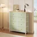 Sweetcrispy 8 Drawer Fabric Dresser, Tall Storage Tower for Bedroom, 31.5"D x 11.8"W x 36.4"H