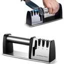Knife Sharpeners, 4 in 1 Professional Chef's Kitchen Knife Accessories, Kitchen Blade & Scissors Sharpening Tool, Versatile Manual Knife Sharpener, Easy to Use, for Kitchen Knife