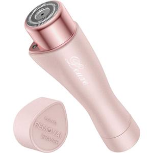 Facial Hair Remover for Women, Leuxe Painless Hair Removal Waterproof Shaver Razor with LED Light for Peach Fuzz Fine Hair Chin Cheek Upper Lip (Rose)