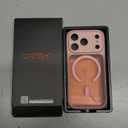 CANSHN Magnetic Compatible with iPhone 17 Pro Case, Upgraded [Full Camera Protection] [Compatible with Magsafe] [Translucent Matte] Shockproof Protective Phone Cover 6.3 Inch - Pink