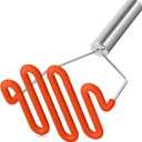 3 x Urbanstrive Non-Scratch Silicone Potato Masher Kitchen Tool, Potatoes Masher Potato Masher Stainless Steel Wrapped In Premium Silicone, Potato Smasher, Orange