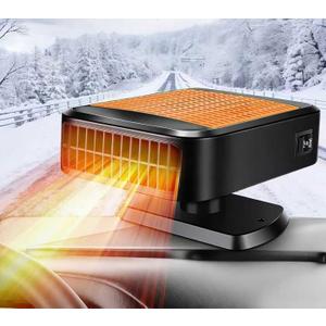 12V 200W Car Heater,2-in-1 Defroster & Defogger,Portable Car Heaters for Vehicle,Car Defroster Windshield Heater that Plugs into Cigarette Lighter with 360 Rotatable Base (Orange)