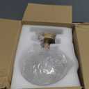 Small Semi Flush Mount Ceiling Light, Modern Globe Clear Glass Ceiling Light Fixture, Vintage Brass Gold Hallway Light Fixtures for Kitchen, Entryway, Bathroom, Closet