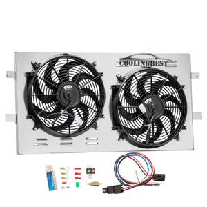 Shroud Electric Fan Kit For 1999-2014 Chevy Silverado Suburban Escalade GMC Yukon