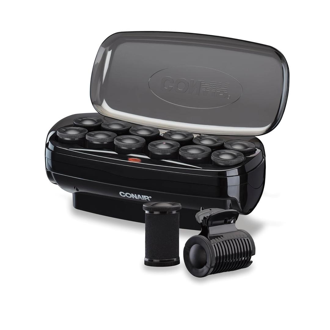 Conair Hot Rollers Hair Curlers for Long, Medium and All Hair | Heated Rollers with Hair Roller Clips Included | 1 1/2-inch Rollers 