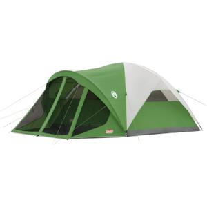 Coleman Evanston Tent with Screen Room 6/8 Person Weatherproof Tent Sets Up in 15 Mins Included Rainfly & Carry Bag Made of PFAS-Free Materials (6 Person)