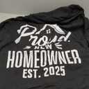 Proud New Homeowner 2025 First Time House Buyer Matching Zip Hoodie (Small, Black)