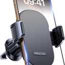 Miracase Phone Holders for Your Car with Metal Hook Clip, Air Vent Cell Phone Stand Car Mount, Universal Automobile Cradle Fit for iPhone Android and All Smartphones, Dark Grey (1 Pack)