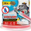 Shower Threshold Water Dam Barrier 39" - Transparent Collapsible Shower Water Blocker - Guard for Walk in Shower - Water Guard Stopper for Floor - Shower Door Water Blocker by Hippo Dam