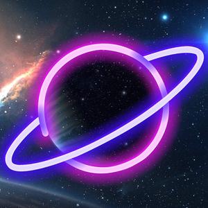 XIYUNTE Planet Neon Signs for Wall Decor, Hanging Aesthetic Planet Neon Lights for Girls Room, USB or Battery Operated Pink/Blue Led Planets Sign for Bedroom, Gaming Room, Kids Night Light Gifts