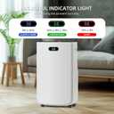 525D Sq.Ft Dehumidifier for Basement with Drain Hose, 80 Pint Dehumidifiers for Home with Large 6.5L Water Tank,24H Timer,Child Lock,Defrost,Silent,4 Modes Operation Auto Shut-off(80 Pints)