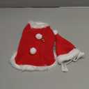 Enjoying Cat Christmas Costume, Pet Santa Hat with Xmas Clothes for Cats Small Dogs Rabbits, Cat Santa Hat and Red Warm Cloak Coat, New Year Puppy Red Clothes Outfit, Adjustable