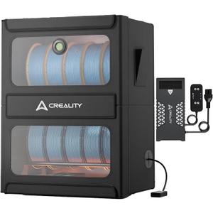 Creality 3D Printer Filament Storage, Multi-Roll Filament Dryer Storage with Heating 2-in-1, 10-roll Large Capacity Max Temeperature 70℃ Fireproof Moisture-Proof, Detachable Heating Module