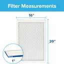 Filtrete 16x20x1 AC Furnace Air Filter, MERV 13, MPR 2200, Elite Allergen, Bacteria & Virus Filter, 3-Month Pleated 1-Inch Electrostatic Air Cleaning Filter, 6-Pack (Actual Size 15.69x19.69x0.78 in)