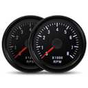 RPM Tachometer 2-1/16" 52mm Automotive Tachometer for Car 8000 RPM Tach Gauge Interior 2" Tach Gauge for 2-8 Cylinder Gas Powered Engines