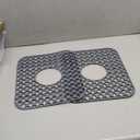 Sink Protectors for Kitchen Sink, 2PCS Kitchen Sink Mats Silicone Sink Protector, Sink Mat Grid for Kitchen Bottom of Farmhouse Stainless Steel Porcelain Sink 13.58 ''x 11.6 ''