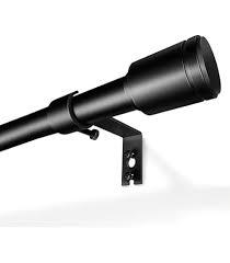 5/8” Diameter Curtain Rods 30120 Inch, for 30114 Inch Windows, Adjustable Splicing Black Curtain Rods for Windows with Brackets, Window Rod Long Small Curtains Rod