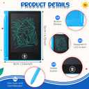 Zhehao 24 Pack LCD Mini Writing Tablet for Kids 4.5 Inch Doodle Board Bulk Erasable Reusable Electronic Drawing Pad Birthday Party Favors Goodie Bag Classroom Gifts(Blue,Black,White,Red)