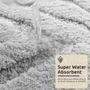 DEXDE Bathroom Rugs 20x32 Inches, Quick Dry Boho Bath Mat Non Slip Geometric Luxury Soft Machine Washable Bath Rugs Carpet for Bathroom Shower Tub Modern Decor, Gray