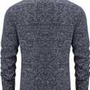 VtuAOL Men's Cardigan Sweaters Full Zip Sweaters Stand Collar Casual Knitted Cardigan with Pockets (Gray, L)