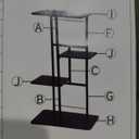 LINZINAR Plant Stand Indoor 4 Tier 5 Potted Multiple Plant Shelf Stands for Garden Corner Balcony Living Room