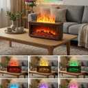 Essential Oil Diffuser, 7-Color Fireplace Fire Flame Aromatherapy Humidifier, 280ml Ultrasonic Aroma Diffuser Cozy Gift with Time Sets and Remote Control for Bedroom Home Yoga Office