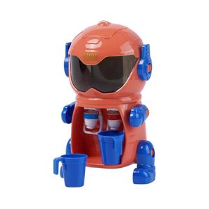 RMISODO Mini Water Dispenser for Kids, Cute Robot Shaped with Dual Drinking Spouts and Dual Water Tanks，Robot Water Machine, Double Outlet Drinking Fountains Toys for Kids (red)