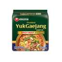 2 x Nongshim YukGaeJang Spicy Beef, Ramyun Instant Noodles with Soup Mix, 4.32 oz (Pack of 4)