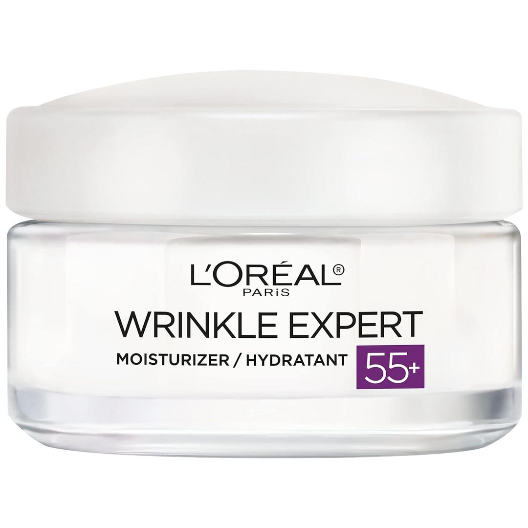 L'Oreal Paris Wrinkle Expert 55+ Anti-Aging Face Moisturizer with Calcium, Non-Greasy, Suitable for Sensitive Skin 1.7 fl. oz