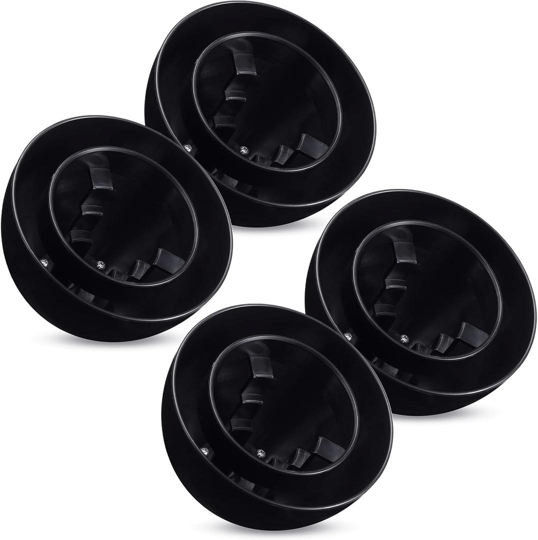 4pack PVC Furnace Flue Pipe Vent Cap for 1.5" 2" 3" Pipe Hemispherical Flue Roof Vent Cap Keep Small Animals Out of Exterior Exhaust Cover (Black)