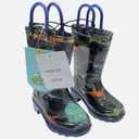 NEW Western Chief Kids Light-Up Waterproof Rain Boot, Drag Race, Toddler Size 6