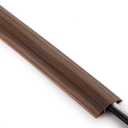 ZhiYo 5.6ft Cord Covers for Wires on Floor, Cord Hider Floor Hide Extension Cords, Soft PVC Cable Cover Cable Protector, Wire Cavity W0.62in H0.31in, Smoked Brown Wood