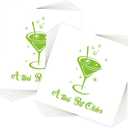 A Tini Bit Older Party Napkins, Martini Birthday Napkins Bachelorette Party Napkins for A Tini Bit Older Birthday Party Supplies, Martini Bar Birthday Party Table Decoration（White and Green)