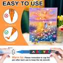 72 Colors Soft Brush Tip Acrylic Markers Set, Paint Pens for Rock, Wood, Fabric, Canvas, Glass, DIY Crafts, Waterproof Paint Markers, Vibrant Acrylic Pens for Artists and Art Projects