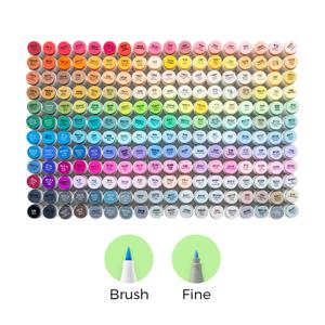Ohuhu Alcohol Based Brush Markers -Double Tipped Art Marker Set for Artists Adults Coloring Sketch Illustration - Brush & Fine Dual Tips
