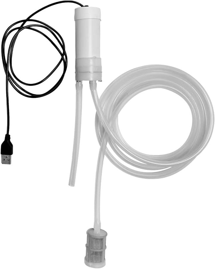 Portable Food Grade USB Electric Auto-Siphon self priming Pump for bottling Home Brew Wine,Beer,Beverages and Kombucha,DC 5v Mini water Transfer Pump Kit,2LPM No Mess Leak,6.5FT hose,Low Noise