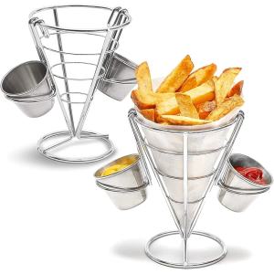 French Fry Holder, Finger Food Cones (2 Pack)