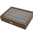 : FashionCha
Wooden Sunglasses Organizer Box 8 Slots Eyewear Storage Container for Home Brown