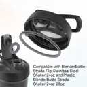 3 x 4pcs Lid Gasket Replacement for Blender Bottle Strada Flip Shaker Cup Water Bottle Parts Accessories Leak-Proof, 2 Sizes Silicone Seal Ring for Blenderbottle Strada Flip Shaker 24 oz 28 oz(Gray)