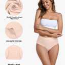 Coskefy Women's High Waisted Cotton Underwear Soft Breathable Panties Stretch Briefs Ladies Panties 5 Pack (Beige, XL)