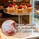 Acrylic Cake Stand for Dessert Table, 7.8 Inch Clear Round Cupcake Stand Display Riser for Birthday Party Wedding Event, Pastry Candy Pizza Display (Small)