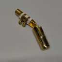 Yibuy #7 Golden Brass B-flat Soprano Saxophone Mouthpiece with Ligature Reed