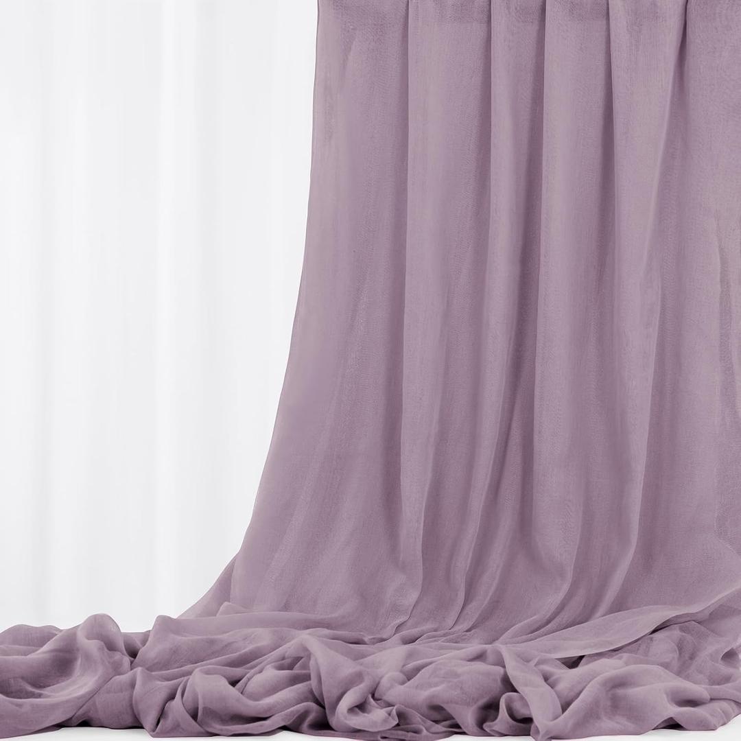 Purple Wedding Gauze Cheesecloth Fabric, 10 Yard Cheesecloth Arch Draping Ceiling Drape Table Runner Fabric, Lavender DIY Cheesecloth for Table Runner Chair Sash Napkins Drape Wedding Decoration