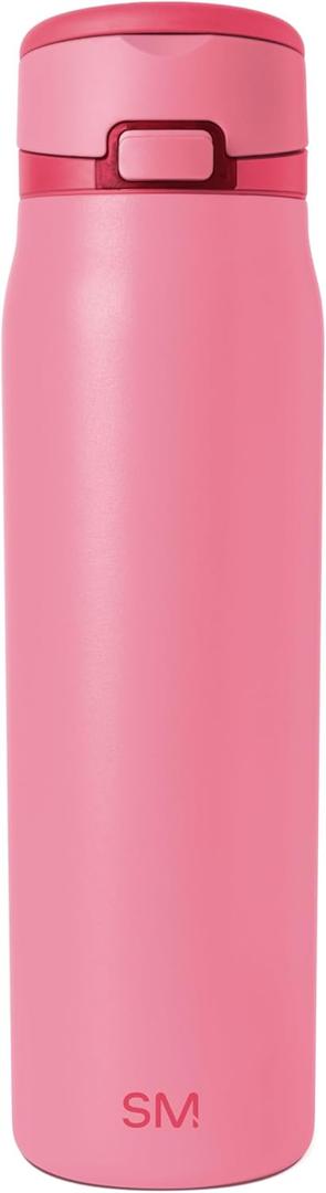 Simple Modern Mesa Loop Water Bottle with Covered Straw and Handle | 30oz Cup Holder Friendly Insulated Stainless Steel Bottles for Travel, Sports and School | Velvet Pink