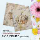 2 x TLESKE Vintage Fall Leaves Pumpkin Posters Prints Unframed 8x10 Set of 4, Autumn Rutsic Maple Oak Leaf Wall Art Prints Decor for Farmhouse Bedroom Living Room, Thanksgiving Wall Pictures (10L" x 8W")