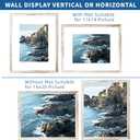 Hongkee 16x20 Frames Set of 2, Distressed White Wood Style - Display 16 x 20 Picture without Mat or 11x14 Picture with Mat, Wall Mounting Horizontal and Vertical