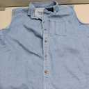 POTILI Women's Denim Shirt, Button Down Short Sleeve Jean Shirts Casual Top Outfits Trendy, Size 2XL